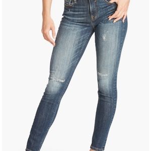 Vigors Jagger Skinny Luxe Stretch Size 30 distressed medium wash NWT